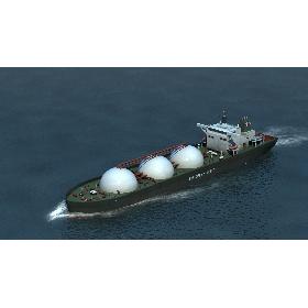 3D LNG Tanker Ship